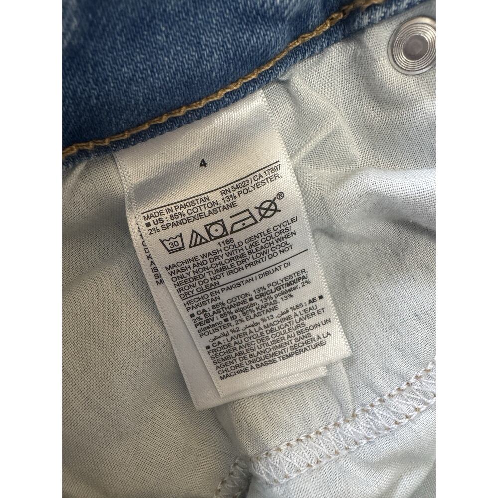 Old Navy High Rise OG Straight Ankle Jeans Distressed Size 4 Light Wash - Picture 5 of 12